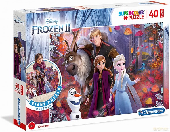 CLEMENTONI 40 el. podłogowe Super kolor Frozen 2 [PUZZLE]