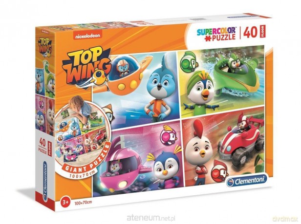 CLEMENTONI 40 el. podłogowe Super kolor Top Wing [PUZZLE]
