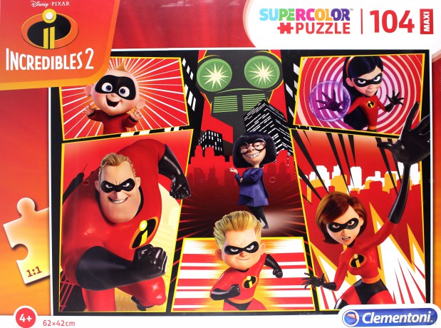 CLEMENTONI 60 el.. Maxi Super kolor Incredibles 2 [PUZZLE]