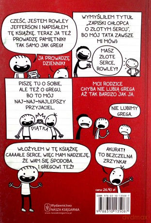 Dziennik Rowleya. Zapiski chłopca o złotym sercu - Jeff Kinney [KSIĄŻKA]