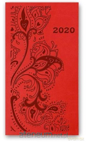 Kalendarz 2020 Tygodniowy A6 Vivella Relief czerwony [KALENDARZ]