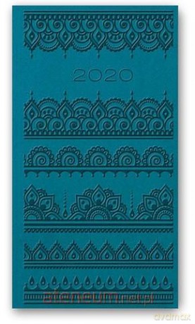 Kalendarz 2020 Tygodniowy A6 Vivella Relief morski [KALENDARZ]