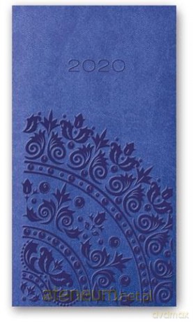 Kalendarz 2020 Tygodniowy A6 Vivella Relief niebieski [KALENDARZ]