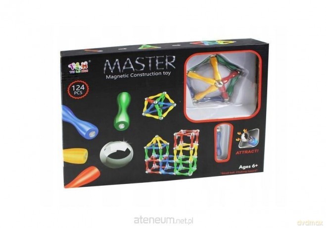 Klocki magnetyczne Master 124 el. [KLOCKI]