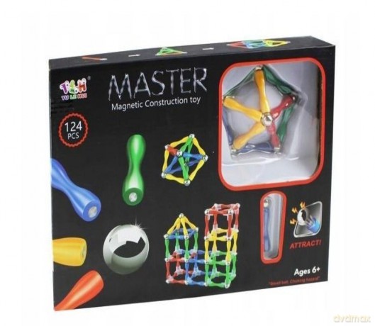 Klocki magnetyczne Master 124 el. [KLOCKI]