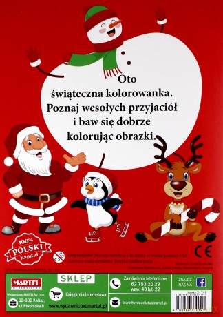 Kolorowanka. Magiczne święta (czerwona okładka) [KSIĄŻKA]