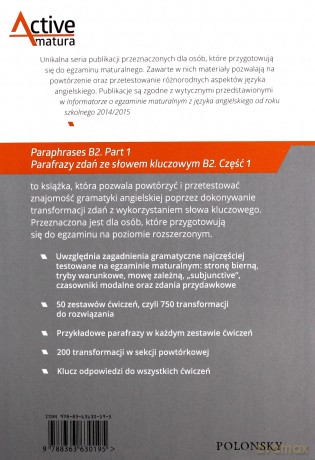Paraphrases B2. Part 1 - Katarzyna Sochacka [KSIĄŻKA]
