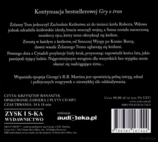 Pieśń lodu i ognia (Tom 2) Starcie królów - George R.R. Martin [AUDIOBOOK]
