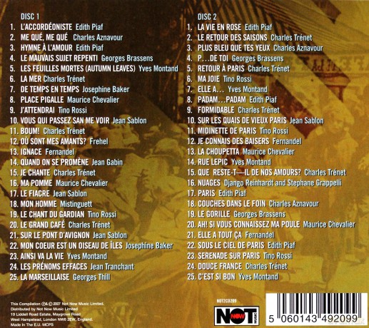 Cafe De Paris - 50 Grands Succes Francais [2CD]