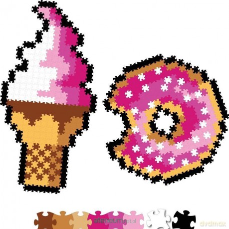 Puzzelki Pixelki Jixelz 700 el. - słodkości [PUZZLE]