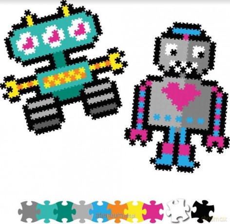 Puzzelki Pixelki Jixelz 700 el. el. roboty [PUZZLE]
