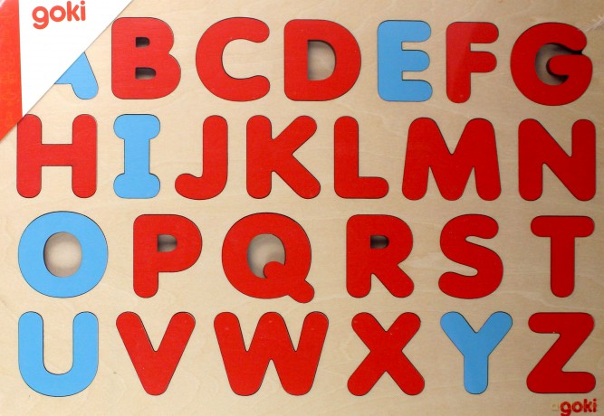 Puzzle literki w stylu Montessori