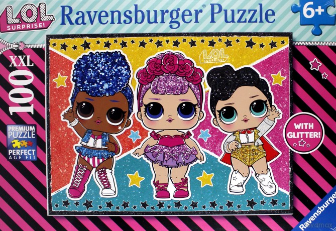 RAVENSBURGER 100 el. LOL Suprise XXL Brokat [PUZZLE]