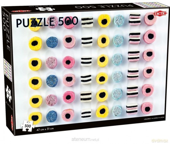 TACTIC 500 el. Liquorice allsorts in a row [PUZZLE]