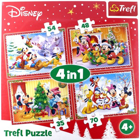 TREFL 4w1 Świąteczny czas [PUZZLE]