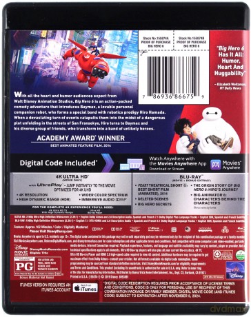 Big Hero 6 (Wielka szóstka) [Blu-Ray 4K]+[Blu-Ray]