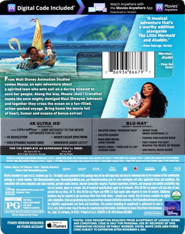 Moana (Vaiana: Skarb oceanu) (Disney) [Blu-Ray 4K]+[Blu-Ray]
