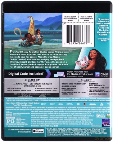 Moana (Vaiana: Skarb oceanu) (Disney) [Blu-Ray 4K]+[Blu-Ray]