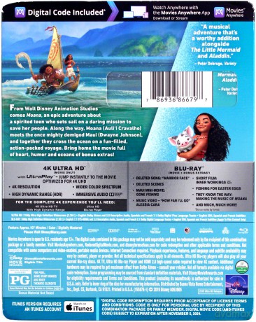 Moana (Vaiana: Skarb oceanu) (Disney) [Blu-Ray 4K]+[Blu-Ray]