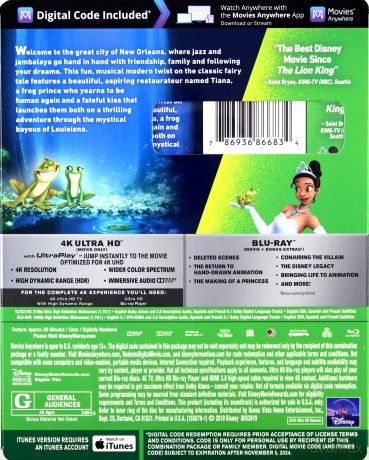 The Princess and the Frog (Księżniczka i żaba) (Disney) [Blu-Ray 4K]+[Blu-Ray]