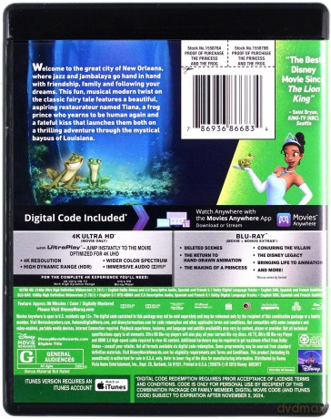 The Princess and the Frog (Księżniczka i żaba) (Disney) [Blu-Ray 4K]+[Blu-Ray]