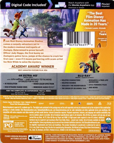 Zootopia (Zwierzogród) (Disney) [Blu-Ray 4K]+[Blu-Ray]