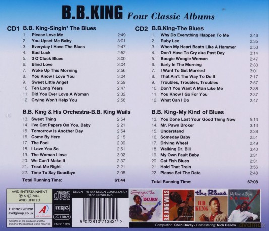 B.B. King: Four Classic Albums (Singin The Blues / B.B. King Wails / The Blues / My Kind Of Blues) [2CD]