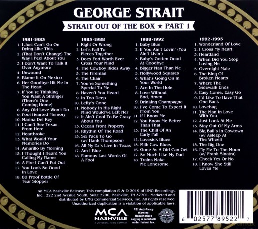 George Strait: Strait Out Of The Box [4CD]