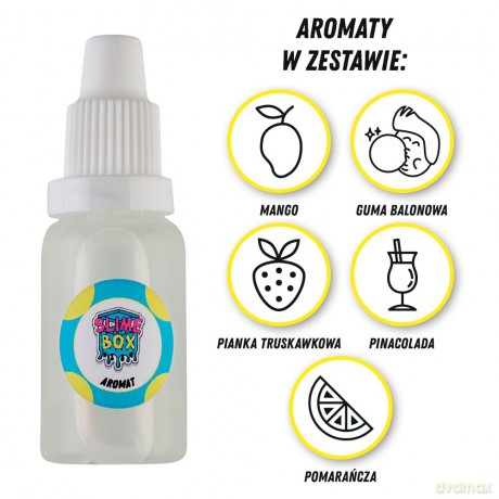 Aromaty zestaw nr 4 - 5 sztuk po 15ml (mango/guma balonowa/pianka truskawkowa/pinacolada/pomarańcza)