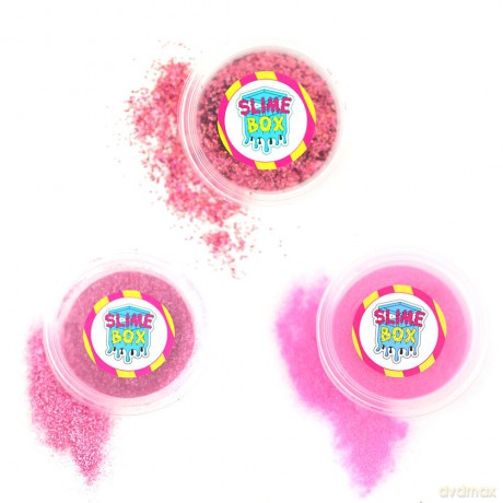 Brokaty zestaw nr 4 - 3 kolory (fluo barbie/barbie/think pink)