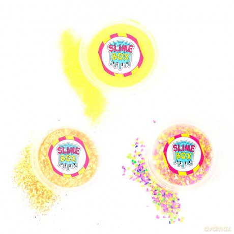 Brokaty zestaw nr 6 - 3 kolory (złoty jednorożec/słoneczko/fluo żółty)