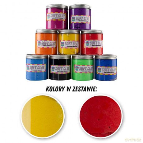 Glinka zestaw 1 - 2 kolory po 100g (żółty/czerwony)