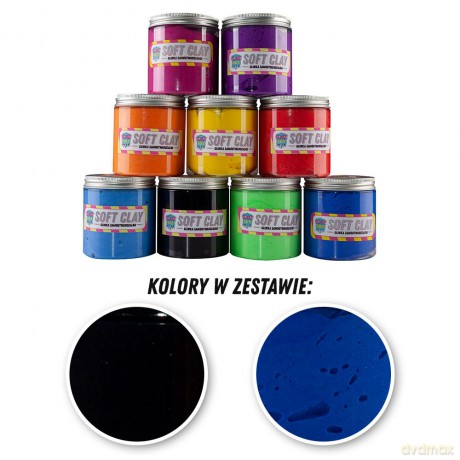 Glinka zestaw 4 - 2 kolory po 100g (niebieski/czarny)