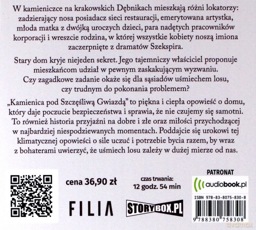 Kamienica pod szczęśliwą gwiazdą. Uśmiech losu (Tom 1) - Agnieszka Krawczyk [AUDIOBOOK]