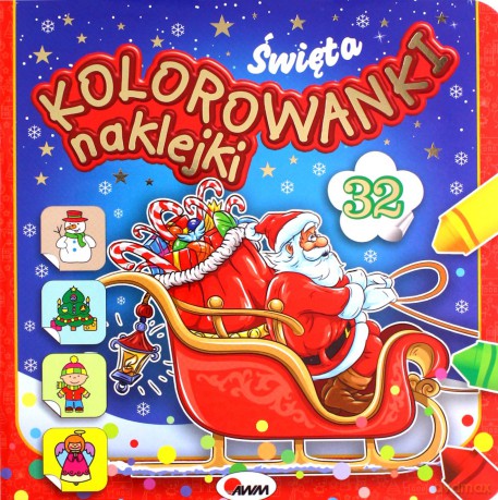 Kolorowanki, naklejki. Święta - Piotr Kozera [KSIĄŻKA]
