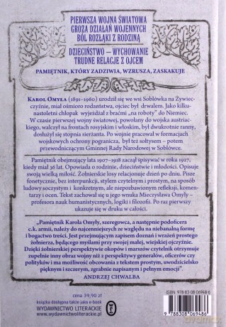 Krótki życiorys pewnego żołnierza z wojny europejskiej. Zapiski domowe - Karol Omyła [KSIĄŻKA]