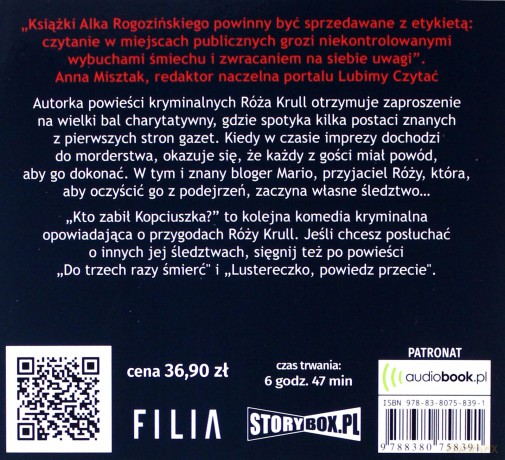 Kto zabił Kopciuszka. Róża Krull na tropie (Tom 3) - Alek Rogoziński [AUDIOBOOK]
