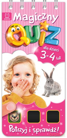 Magiczny quiz dla dzieci 3-4 lata różowy [KSIĄŻKA]