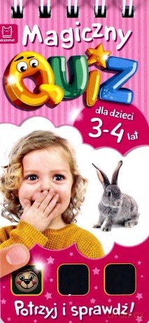 Magiczny quiz dla dzieci 3-4 lata różowy [KSIĄŻKA]