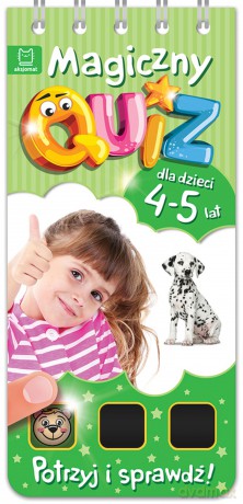 Magiczny quiz dla dzieci 4-5 lat zielony [KSIĄŻKA]