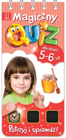 Magiczny quiz dla dzieci 5-6 lat czerwony [KSIĄŻKA]