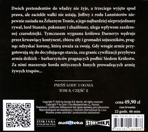 Nawałnica mieczy część 2 Krew i złoto. Pieśń lodu i ognia (Tom 3) - George R.R. Martin [AUDIOBOOK]