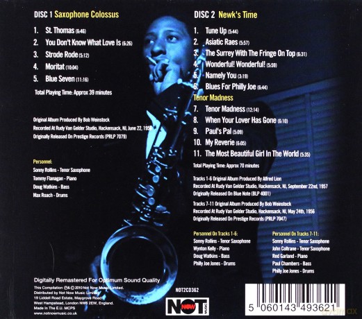 Sonny Rollins: Saxophone Colossus [2CD]
