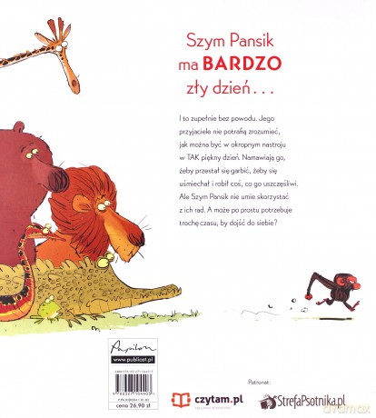 Szym pansik ma zły humor - Suzanne Lang [KSIĄŻKA]