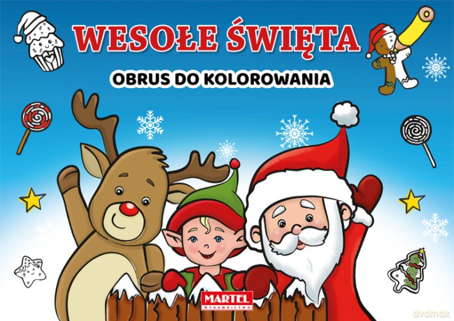 Wesołe święta. Obrus do kolorowania [KSIĄŻKA]