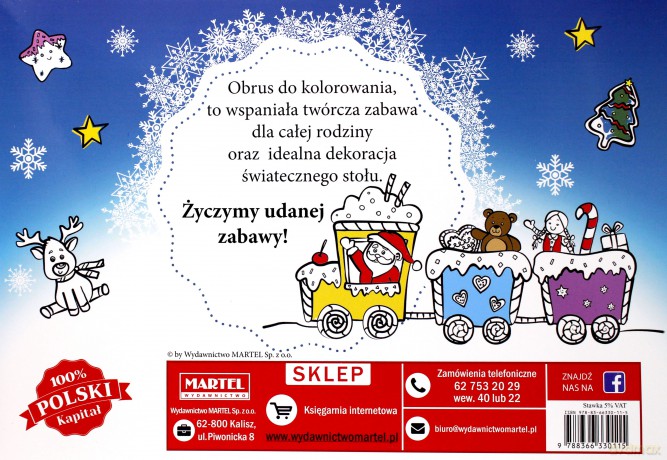 Wesołe święta. Obrus do kolorowania [KSIĄŻKA]