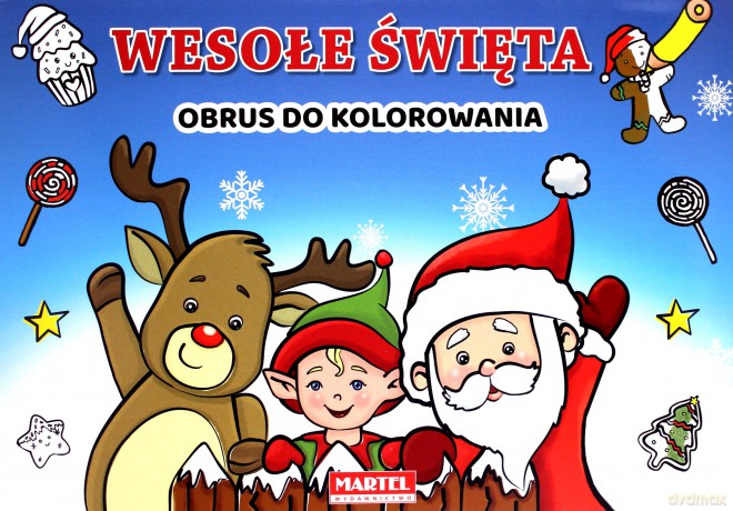 Wesołe święta. Obrus do kolorowania [KSIĄŻKA]