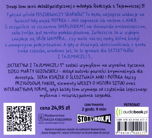 Zagadka grobu wampira. Detektywi z tajemniczej 5 (Tom 2) - Marta Guzowska [AUDIOBOOK]