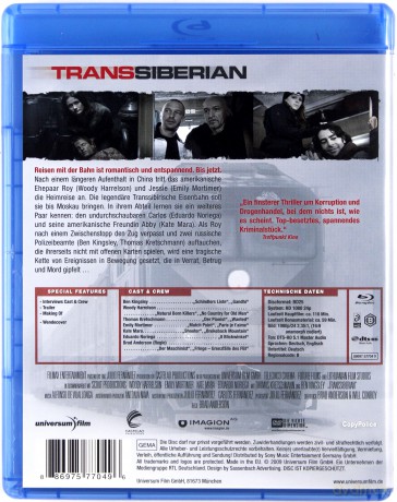 Transsiberian (Kolej transsyberyjska) [Blu-Ray]