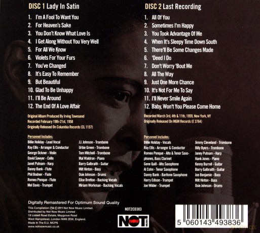 Billie Holiday: Lady In Satin [2CD]